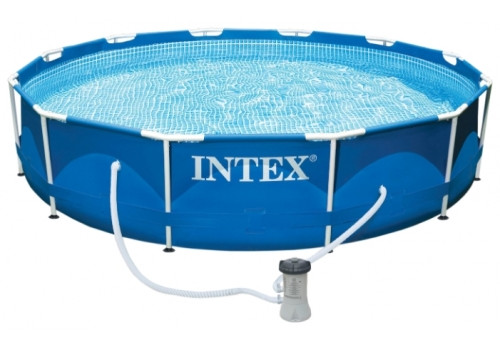 28202 Каркасный бассейн круглый  Intex, 305х76см, фильтр-насос картр 1250 л/ч (28200  56408)